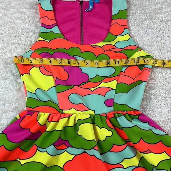 L'amour Nanette Lapore neon clouds fit and flare dress, size small - Picture 5 of 9